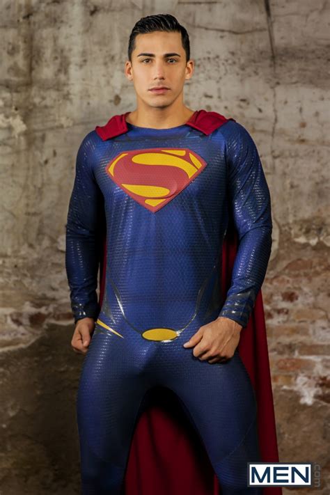 The series shows classic characters like Batman, Dr. Strange, Superman and Captain America baring their oiled, rippled physiques in either tight jockey shorts or skintight spandex and wearing come hither looks more common in gay magazines like Blue Boy than, say, the pages of "Superboy."